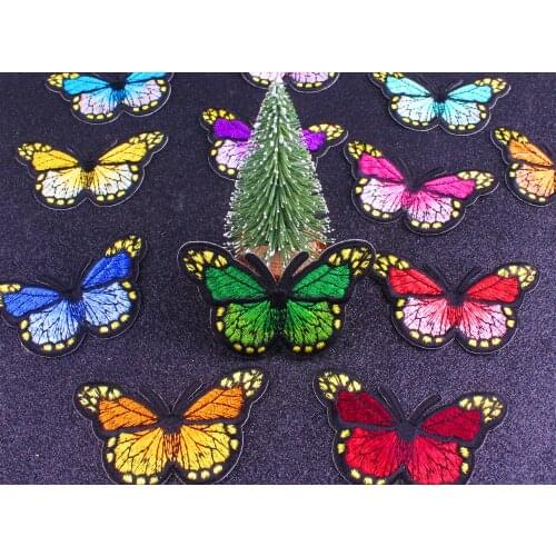 Butterfly Iron On Patch Fusible Clothing Applications For Clothes Quality Colorful Girls Badge Decoration Patches For Children