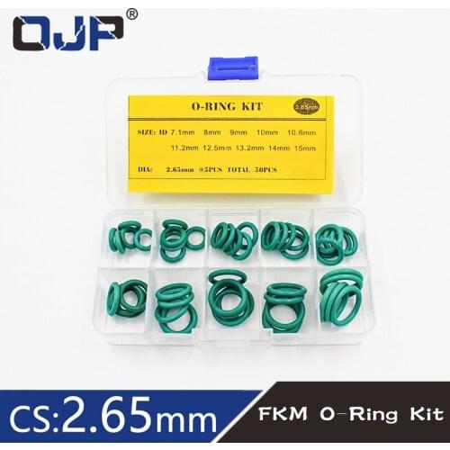 Thickness 2.65mm green rubber ring FKM O ring seal FKM seal O-ring ordering kit classification kit