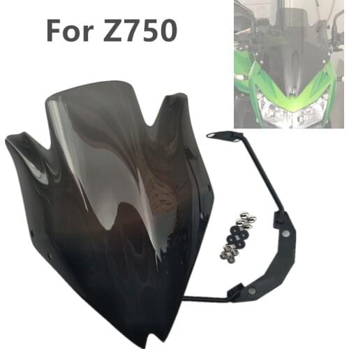 Motorbike Wind Deflectors Windshield Windscreens Fit For Kawasaki Z750 Z750R Z750 2007 2008 2009 2010 2011 2012