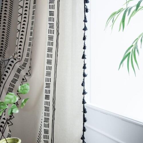 Modern Bohemia Geometric Blackout Curtains For Living Room Printed Drapes Bedroom Window Treatments Single Panel Insulation
