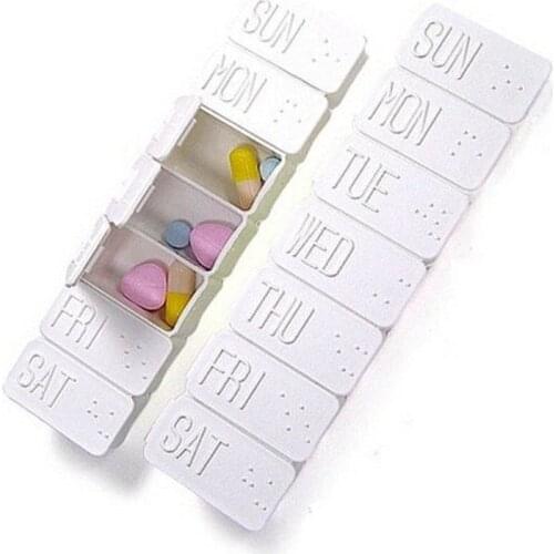 Weekly 7 Day Tablet Container Holder Medicine Sort Box Portable Pill Storage Boxes Vitamin Cases Travel Supplies Health Care