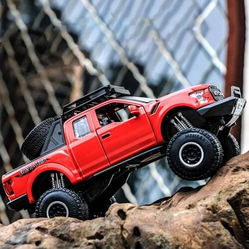 1/32 for Mini Auto F150 Diecast Alloy Off-Road Car Model with LED Music Kids Toy