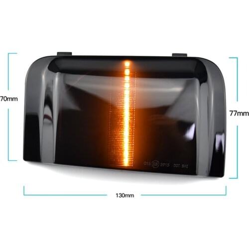 2Pcs Hot Sale Rearview Mirror Streamer Light for Citroen Jumper Fiat Ducato for Peugeot Boxer Smoked Shell Turn Signal Car Light