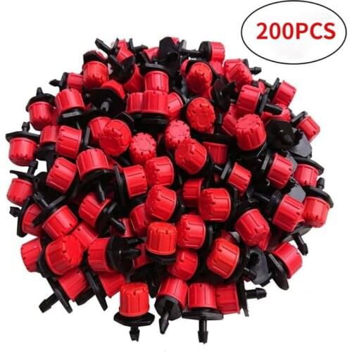 200pcs Adjustable Irrigation Drippers Sprinklers 1/4'' Emitter Dripper Micro Drip Irrigation Sprinklers for Watering System