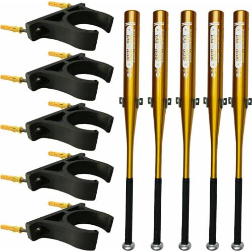 5/PK Vertical Baseball Bat Softball Bat Display Wall Mount Wall Rack Wall Holder