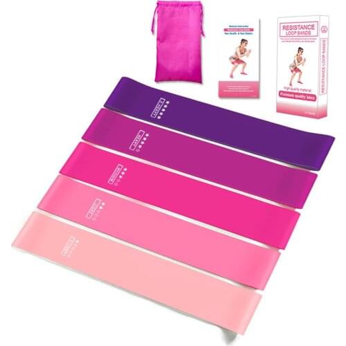 5 Level Butt Booty Resistance Bands Set Women Elastic Non Slip Hip Circle Loop Ladies Workout Exercise Glute Hip Trainer Band