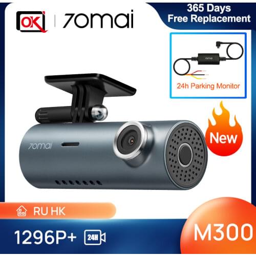 2021 70mai Dash Cam M300 Car DVR for 24hours Parking Mode 70mai WIFI Wireless Connect 1296P Night Vision