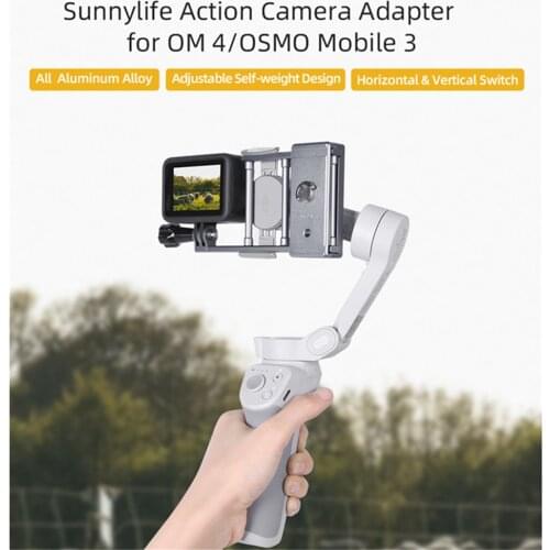 Gopro Accessories Mount Plate Adapter Handheld Gimbal Stabilizer for Gopro Hero 8 9 Yi 4K DJI Osmo Action Camera OM 4