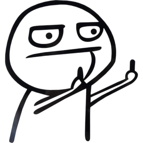 Car Stickers Funny Erect Middle Finger Despise Tapes Body Decals Personality Waterproof Full Hellaflush Refective Vinyl Sticker