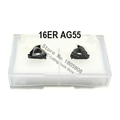 Free shipping 2PCS 16ER AG55 PCD Diamond cutter,Carbide Milling Inserts,CNC Insert, For SER / B-SER Turning Tools