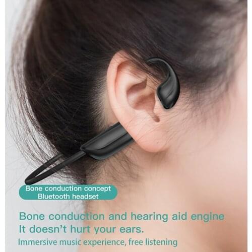 Bone Conduction Wireless Bluetooth-compatible Headset Stereo Earphone Waterproof Headphones with Bone Conduction Audiculares TWS