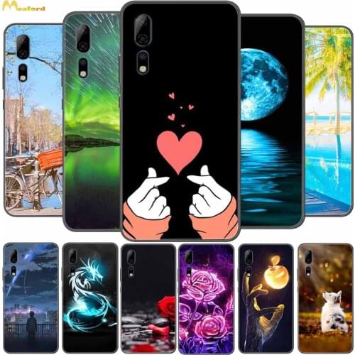 For ZTE Axon 10 pro Case Silicone Soft Phone Cover For ZTE Blade V9 Vita Case ZTE A71 V 9 Funda Dolphin Fighter Black TPU Bumper