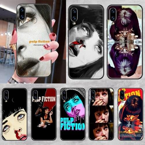 Movie Pulp Fiction Mia Wallace Phone case For Huawei Honor 6 7 8 9 10 10i 20 A C X Lite Pro Play black silicone waterproof tpu