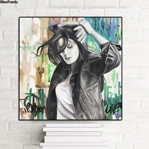 To Feel Good Poster Girl With Long Hair Paintings On Canvas Modern Art Decorative Wall Pictures Home Decoration