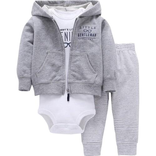 COSPOT Newborn Clothing Set Baby Boys Girls 3Pcs Suits Hoodies+Romper+Pants Toddler Carterss Outfit Newborn Clothes 2021New 40