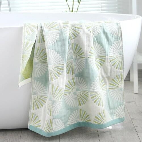 Household Four-layer Gauze Dandelion Bath Towel for Women Soft Absorbent Adult Wrap 70*140cm Non-linting Beach Towels