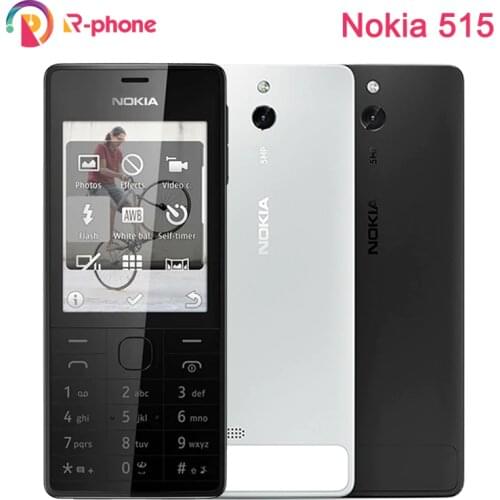 Original NOKIA 515 5MP 2.4' Single Dual Sim Card Mobile Phone Unlocked Refurbished Phone