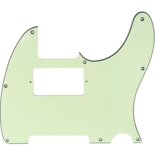 Musiclily 8 Hole Guitar Tele Pickguard Humbucker HH for USA/Mexican Made Fender Standard Telecaster Style, 3Ply Mint