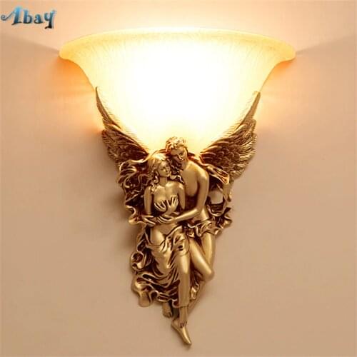 Nordic Angel Wall Lamp Indoor Outdoor Lighting Wall Lights for Home Romantic Love Wall Led Light Living Room Corridor Villa Bar