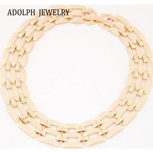 ADOLPH Jewelry Wholesale 2016 New Design Maxi Necklace Fashion Annular Metal Alloys Statement Necklaces & Pendants For Women