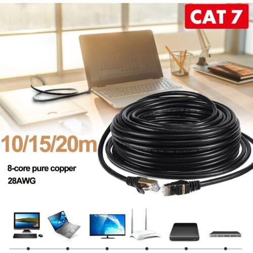 Cat7 Ethernet Cable RJ45 Cable RJ 45 Network Cable Cord Cable Pure Copper Conductor Ethernet 10cm 15m 20m