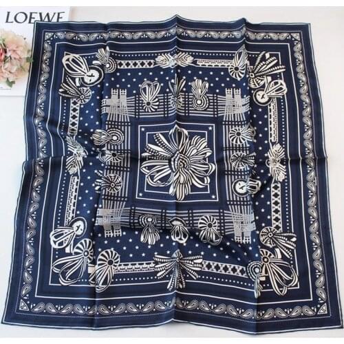 2021 Women 100% Silk Scarf Shawl Wraps Large Square Silk Hijab Head Scarves 35"