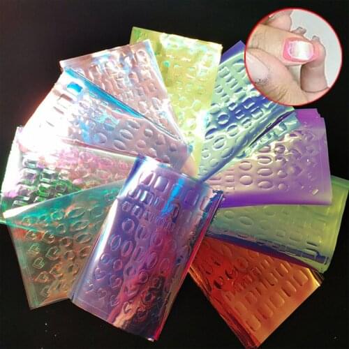 11 Sheets Aurora Nails Foil Film Sticker Ice Cube Laser Sparkling Cellophane Paper Nail Glass Foils Manicure Nail Art Decoration