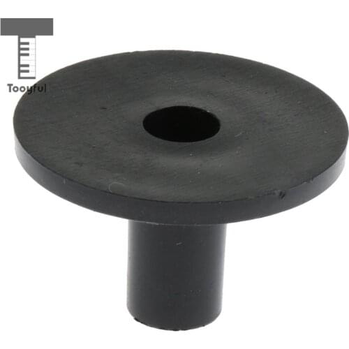 Tooyful Durable Plastic Drum Set Cymbal Stand Sleeve with Flange Base DIY Percussion Instrument Parts Black