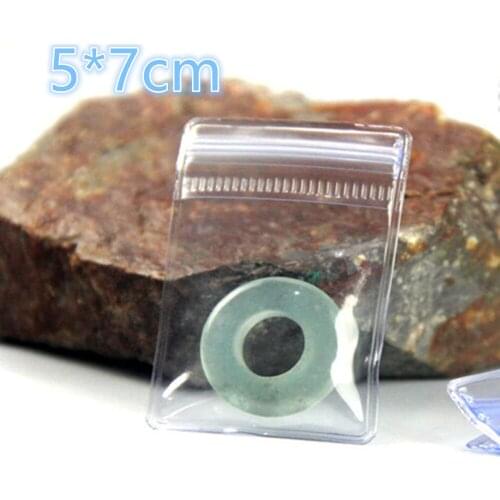 Free Shipping 5*7cm Plastic PVC Transparent Jewelry Anti-oxidation Pouch Valve Zipper Resealable Antitarnish Ring Storage Bag