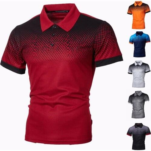 Fashion mens shirt polo shirt business casual standing collar short sleeve summer mens daily casual clothing