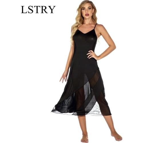 Porn Sexy Lingerie V-Neck Lace Sexy Dress With G string Lstry Women Transparent Sex Underwear Babydoll Sleepwear Erotic Costume