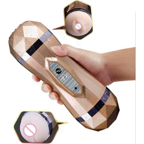 Sexy Toys Male Masturbator Vibrator Real Vagina for Men Silicone Toy,Deep Throat Pussy Mouth Double Sex Toys for Adult Suck Man