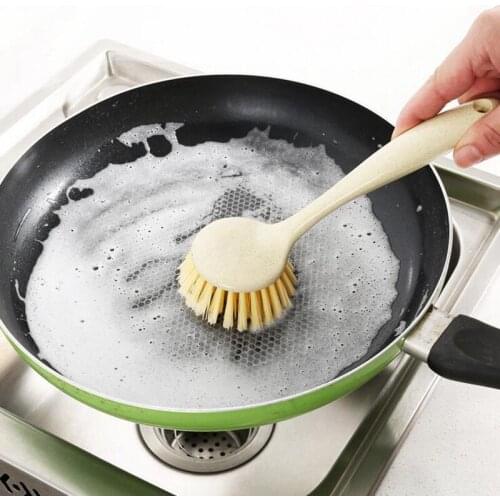 Dishwashing brush long handle wash brush artifact non-stick oil kitchen brush cleaning Cleaning Brushes