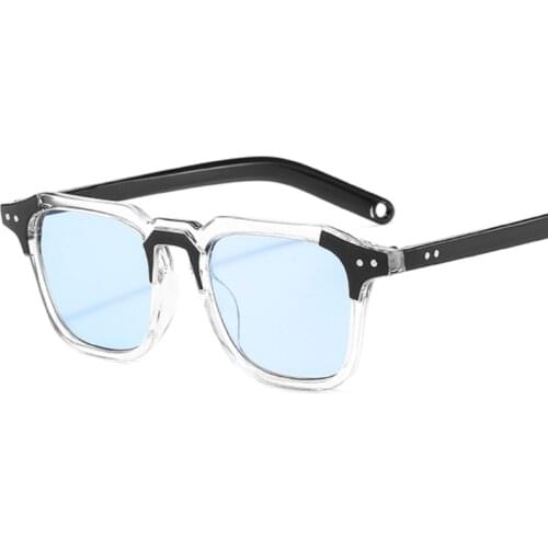 Men Women Cool Retro Hip Hop Style Fashion High Quality Unisex Sun Glasses Square Splicing Sunglasses