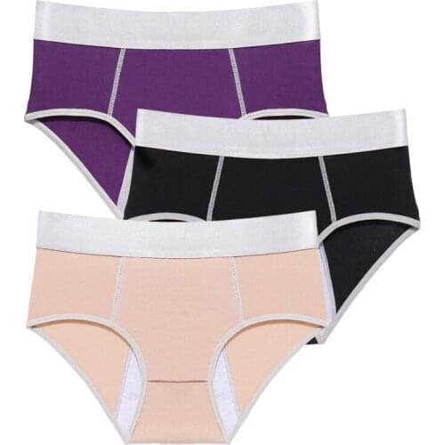 Womens Physiological Menstrual Panties Pure Cotton Breathable Sports Physiological Washable Leak-proof Menstrual Womens Pantie