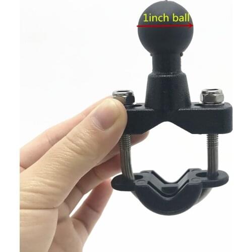 U Bolt Motorcycle Bike Handlebar Rail Mount Base with 1 Inch Ball Mount for Gopro Smartphone for Garmin