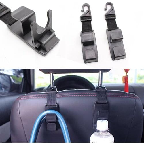 New 2Pcs Vehicle Car Seat Back Hooks Car Trunk Organizer Headrest Hanger Shopping Bag Coat Storage Hanger Automobile Accessories