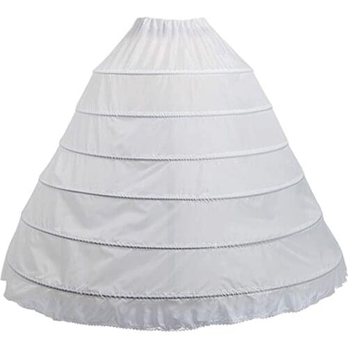 Hoop Skirt Petticoats for Women, Full Shape Women Petticoat 6 Hoop Skirt Ballgown Underskirt Slip for White Wedding Dress