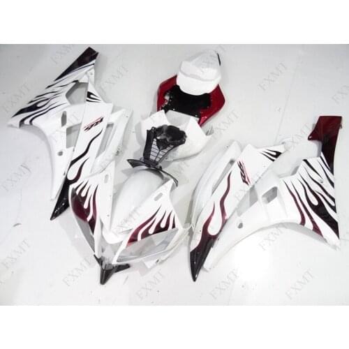 YZFR6 2006 Plastic Fairings YZF R6 06 Motorcycle Fairing YZFR6 2006 - 2007 Fairings White