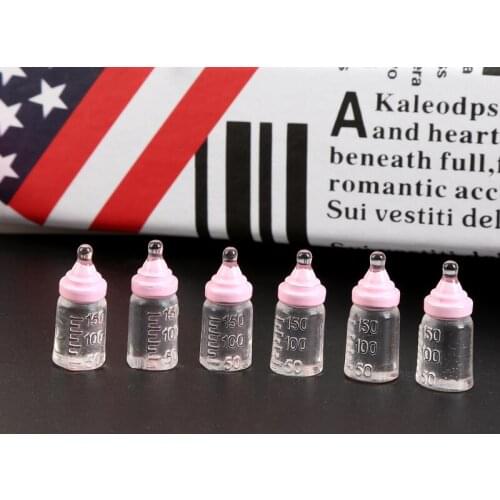 10*23mm Diy Craft Hair Accessory 30Pcs Mixed Flat Back Resin milk bottle Cabochon for diy decoration