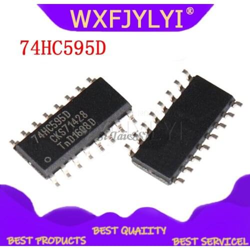 10PCS 74HC595D SOP-16 74HC595 SOP SN74HC595DR SMD new and original IC