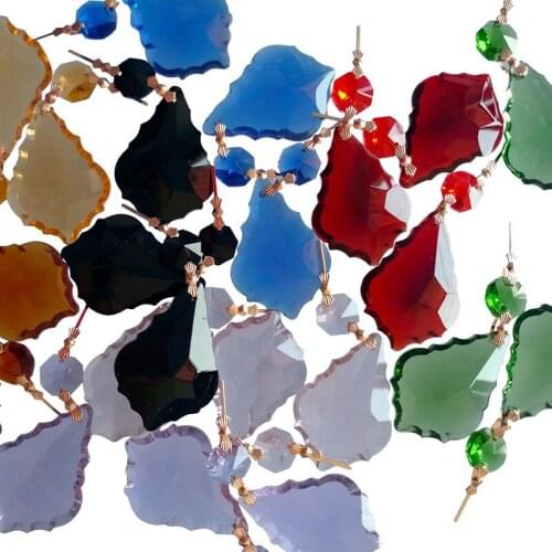 100 pcs colorful Crystal prisms Pick Color DIY Jewelry Faceted Glass Crystal Beads Spacer,chandelier crystal