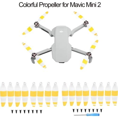 16Pcs 4726F Low Noise Propellers for DJI Mavic Mini 2 Drone Mini Portable Colorful Light Weight Propellers for Mini 2 Accessory