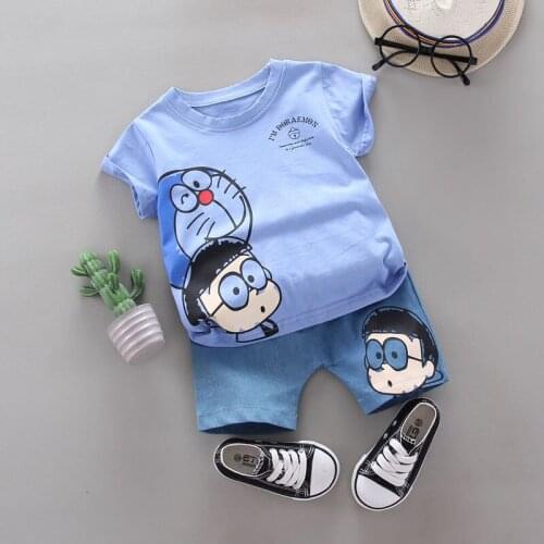 Baby Summer Clothes Set Boy Girl Fashion Cotton Cartoon T-Shirt + Shorts 2pc Toddler Childrens Casual Clothing Kids Sportswear