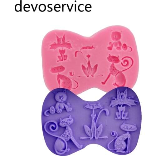3D Cute Animal Silicone Fondant Mould Gum Paste Chocolate Candy Mold Sugar Craft Cake Decorating Kitchen Accessories
