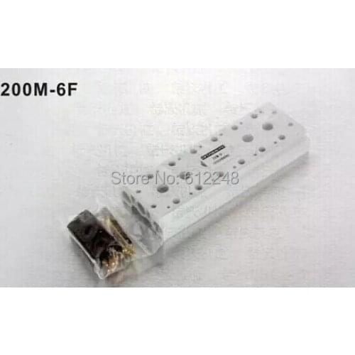 5 Station Pneumatic Solenoid Valve Manifold 4V210-08 Airtac Solenoid Valve Manifold / Base / Board 200M-5F