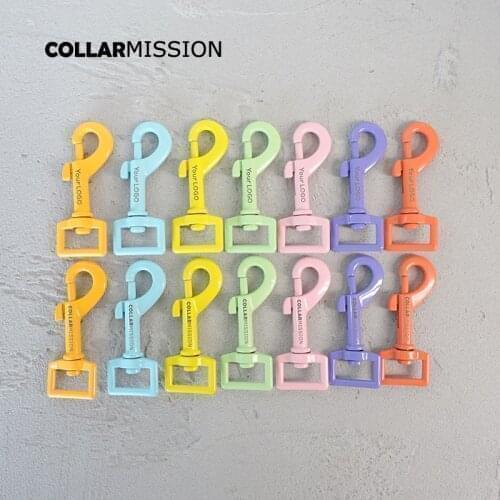 50pcs/lot Metal dog clasp for 20mm webbing dog leash buckles 7colours We provide laser engraving service customize LOGO