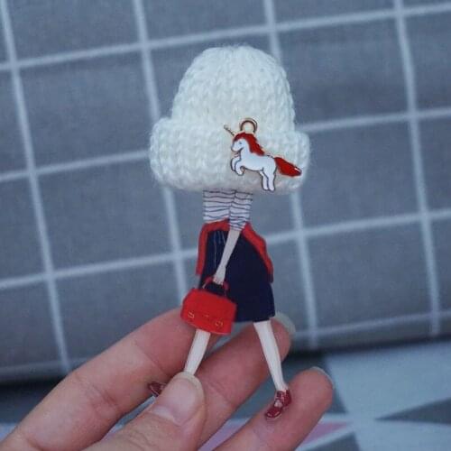 Unicorn Cartoon model Brooch for woman Acrylic Badges Icons On Backpack Pin Badge Decoration Suit For Bags And Clothing