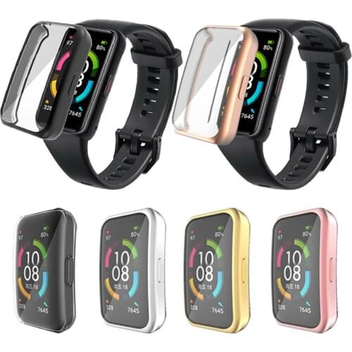 Watch Case Cover for Huawei Honor Band 6 Strap Band Soft TPU Full Screen Protector Bumper for Honor Band 6 Case Shell Accessory