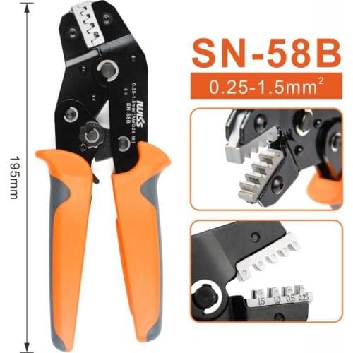 SN-58B Ratchet Crimping Plier terminal Electrician calmp tools Hand Crimper Tools Range